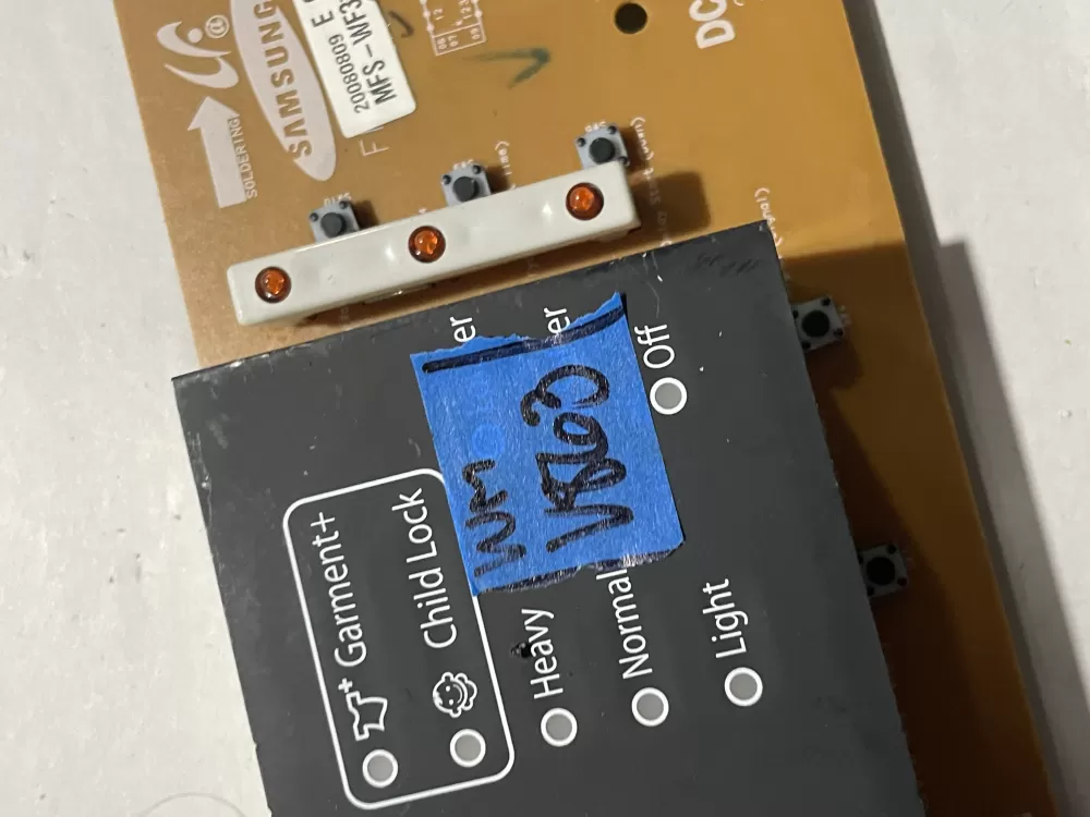 Samsung MFS-DV318A-S0 DC41-00066A Dryer UI Control Board AZ192518 | Wmv863