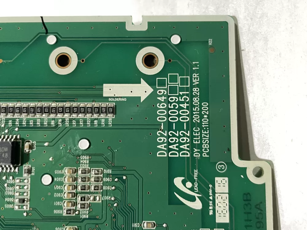 Samsung DA92 00649A Refrigerator Control Board Dispenser AZ184537 | Wm395