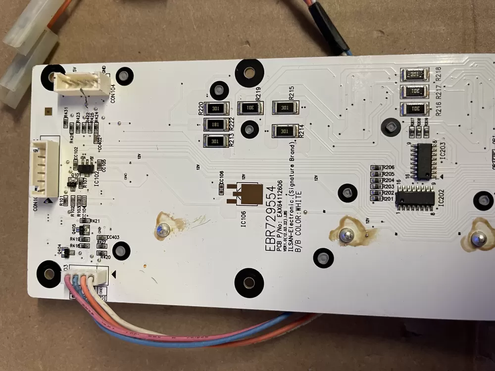LG EBR72955401 Refrigerator Control Board AZ86695 | KM969