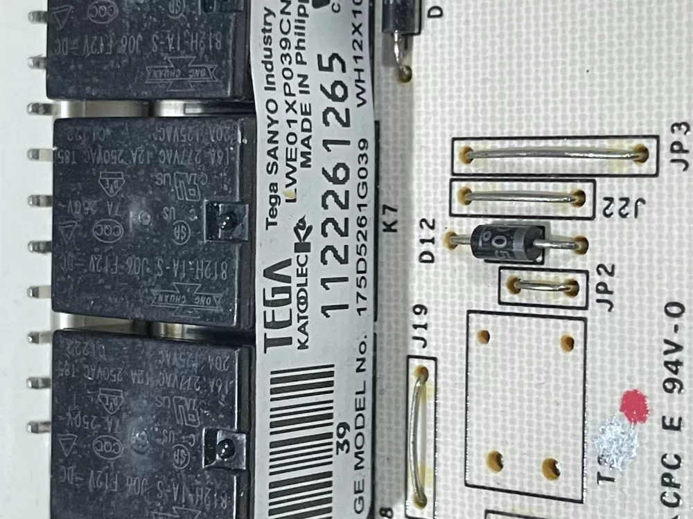 GE WH12X10614 175D5261G039 EBX1129P004 Washer Control Board AZ97134 | Wmv44
