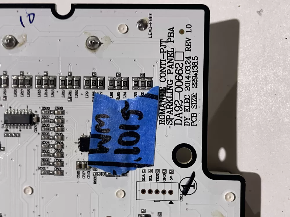Samsung DA92-00662C Refrigerator UI Control Board AZ145198 | Wm1015