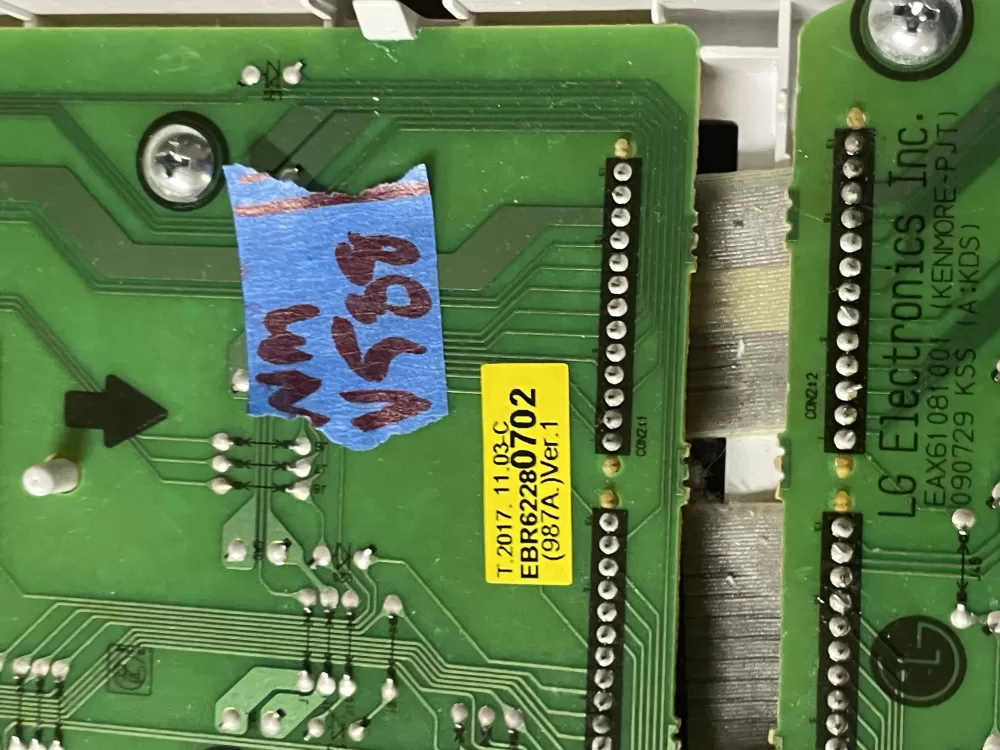 LG EBR62280702 Washer UI Display Control Board AZ53242 | Wmv538