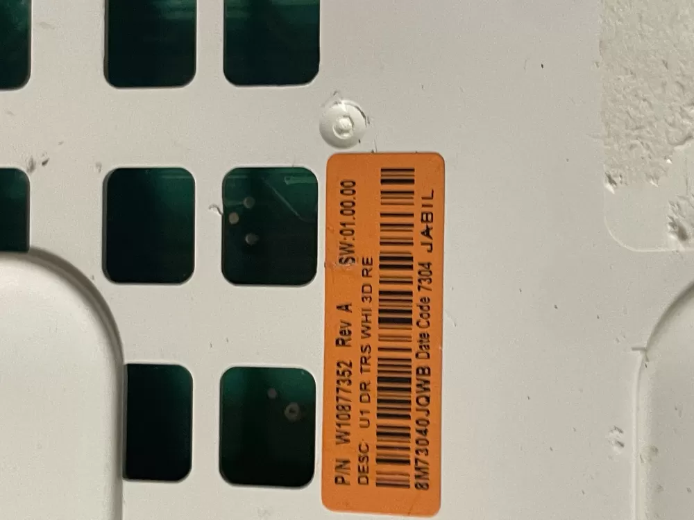 Whirlpool W10877352 Dryer User Interface Control Board AZ44988 | Wmv115