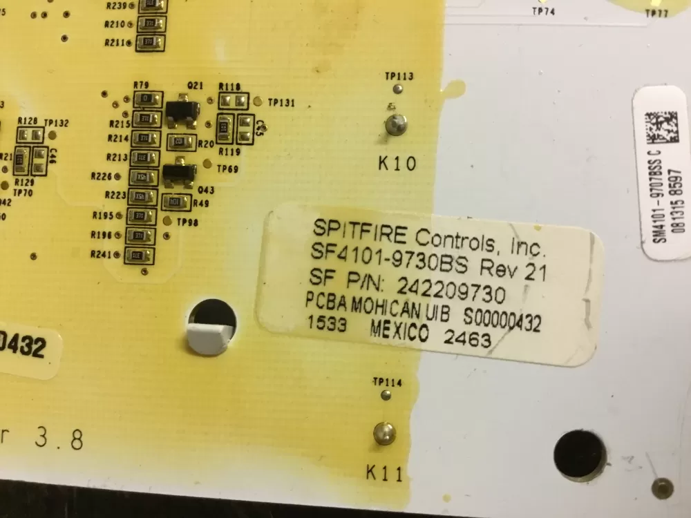 Frigidaire AP6285796 Refrigerator Control Board Display AZ8314 | NR496