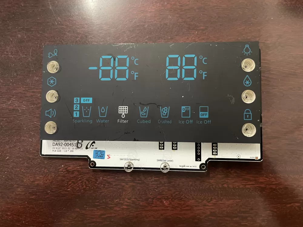 Samsung DA92-00451B Refrigerator Control Board Dispenser