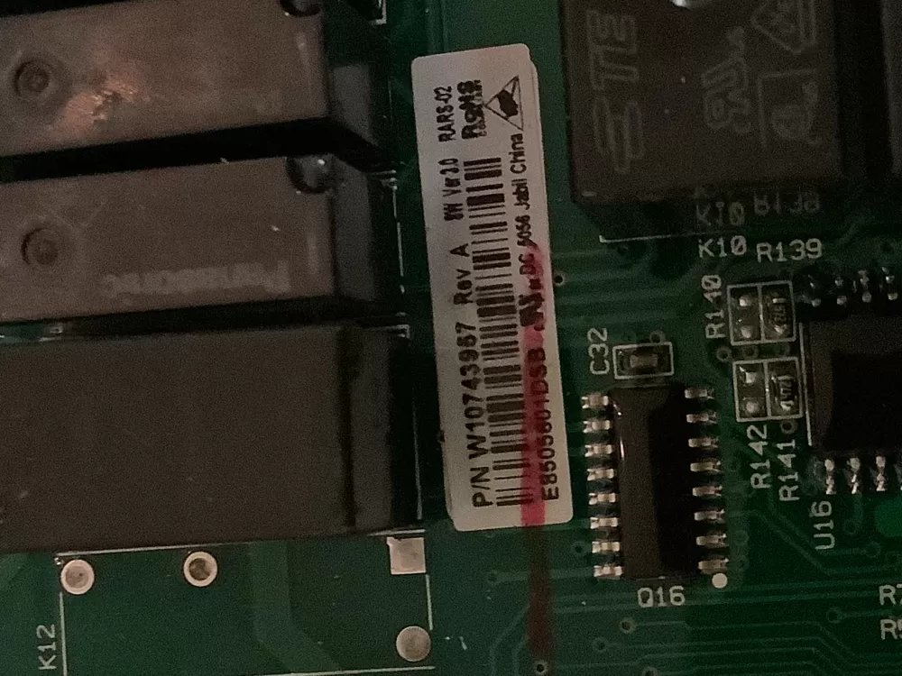 Whirlpool  KitchenAid  Kenmore  Jenn-Air W10743957 WPW10743957 PS11757364 Refrigerator Control Board