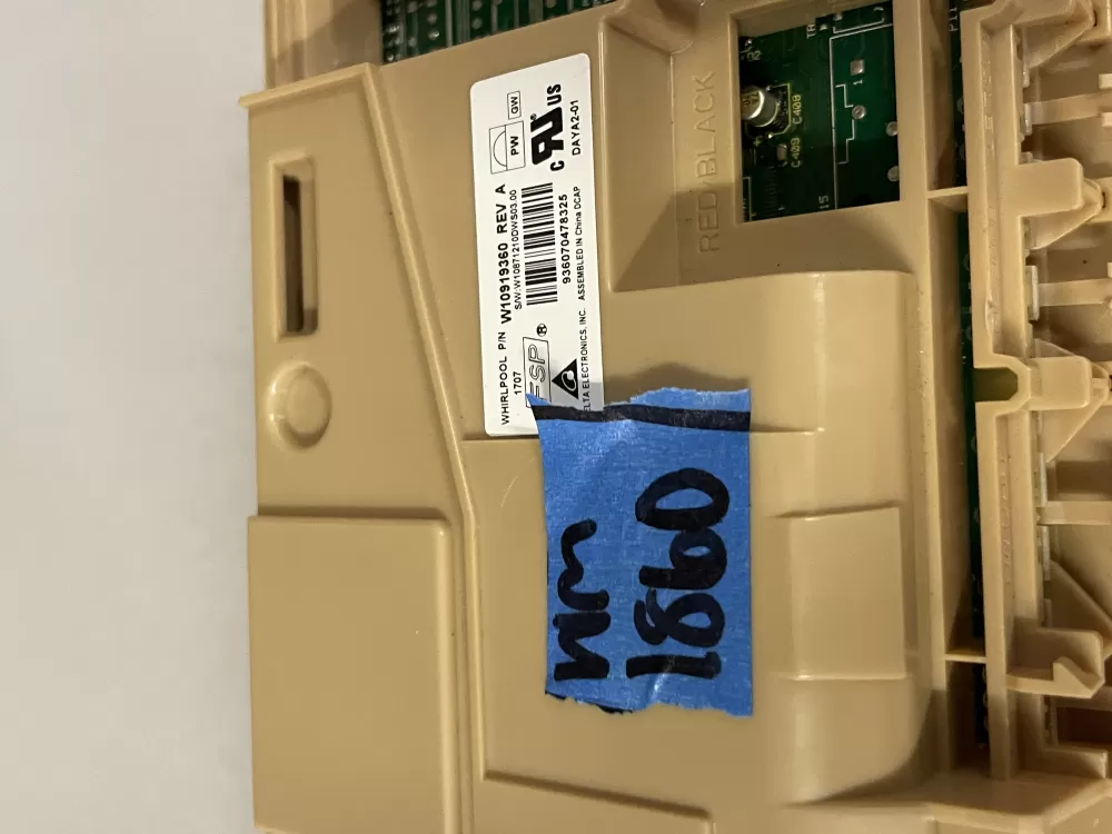 Whirlpool W10919360 W11087226 Dishwasher Control Board # AZ216413 | Wm1860