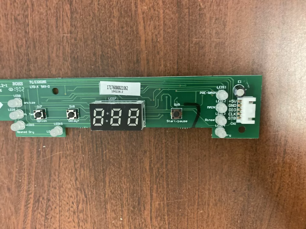 OEM Frigidaire Avanti Dishwasher Control 17176000021062 AZ44507 | BK1761