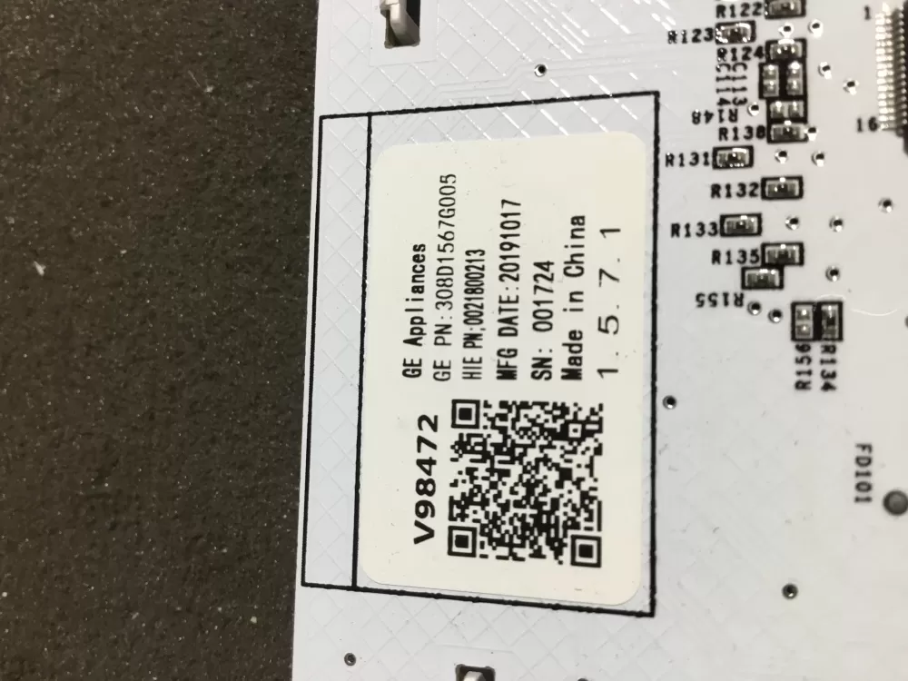 GE 308D1567G017 0021800213A WH22X32061 Washer Control Board AZ94868 | NRV101