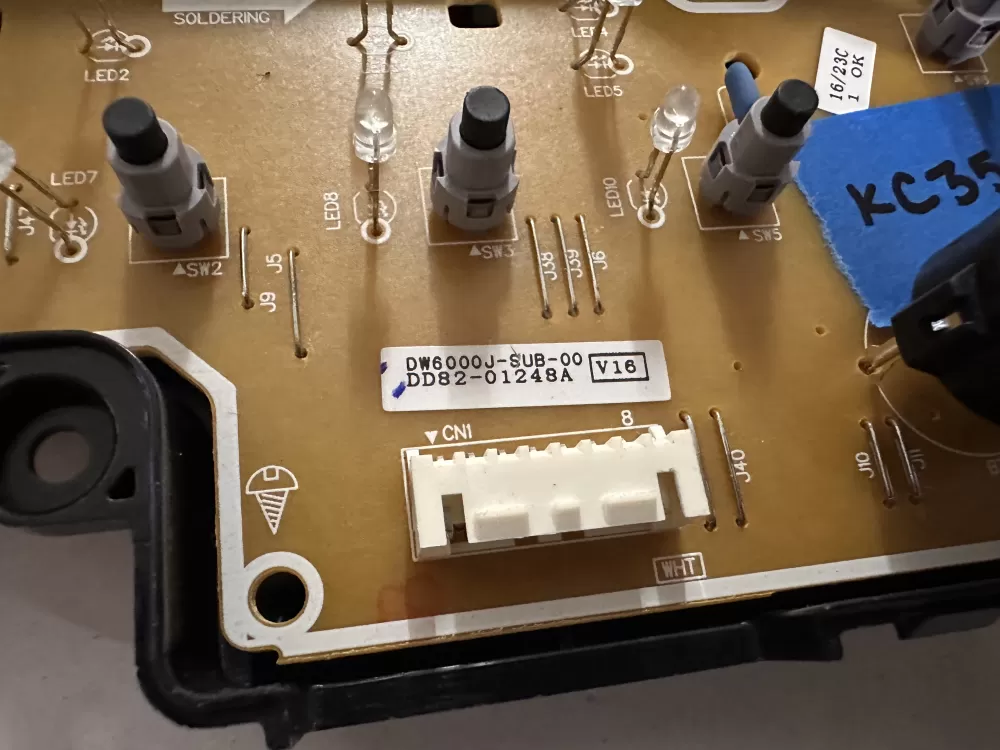 Samsung DD82 01248A Dishwasher Control Board AZ138986 | KC353
