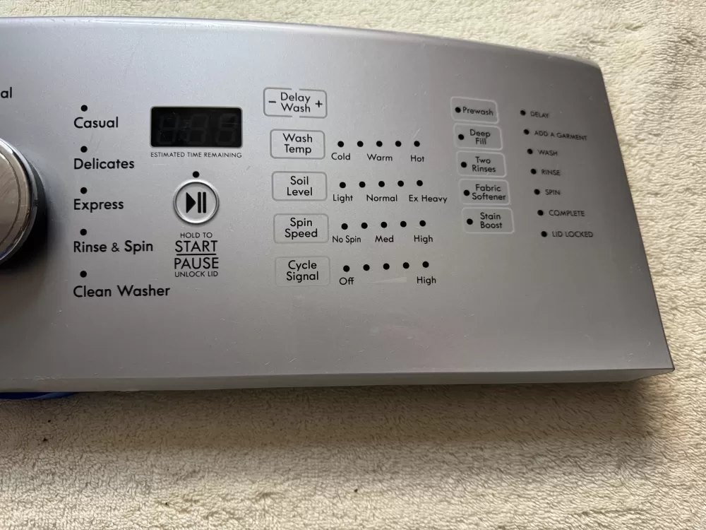 Kenmore W10643919 W10873012 Washer Control Panel Overlay AZ7402 | V356