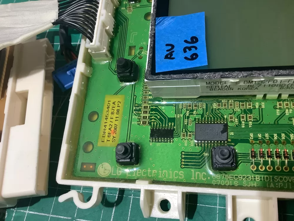 LG EBR41453401 Dryer Control Board Interface AZ187929 | AV636