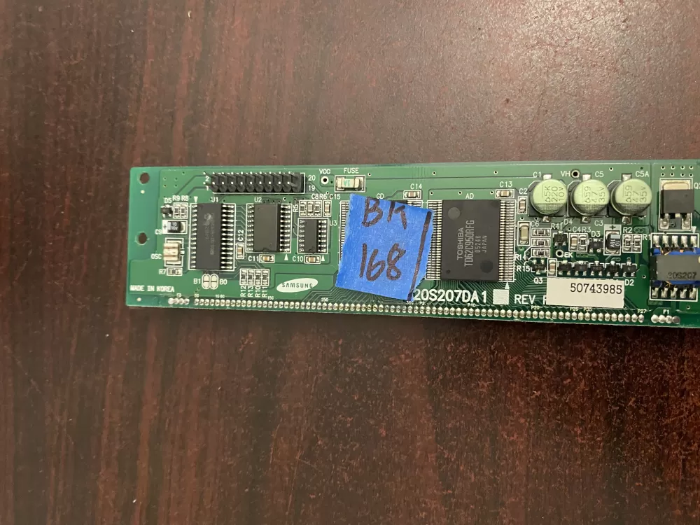 Samsung Microwave 20S207DA1 50743985 Control Board AZ37346 | BK168