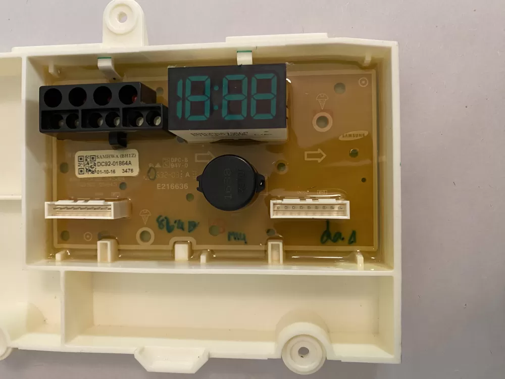 Samsung DC92 01864A Washer Control Board Display AZ119671 | BK2206
