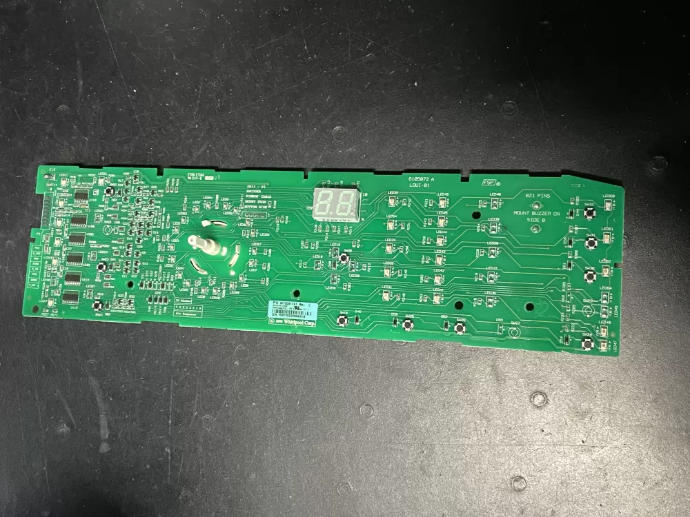 Whirlpool W10051161 Dryer User Interface Control Board AZ17944 | WM1236