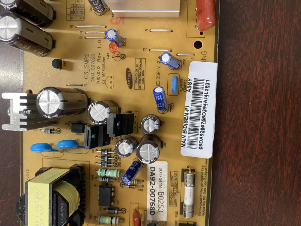 Samsung DA92-00768D Refrigerator Control Board Inverter