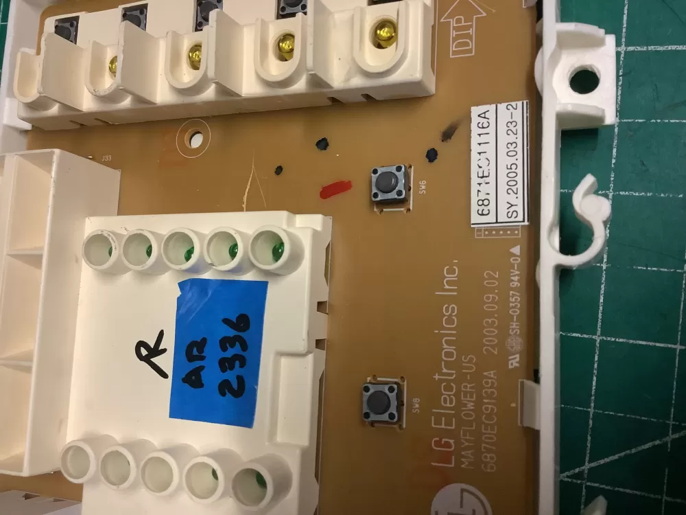 LG 6871EC1116A Washer Control Board AZ207497 | AR2336