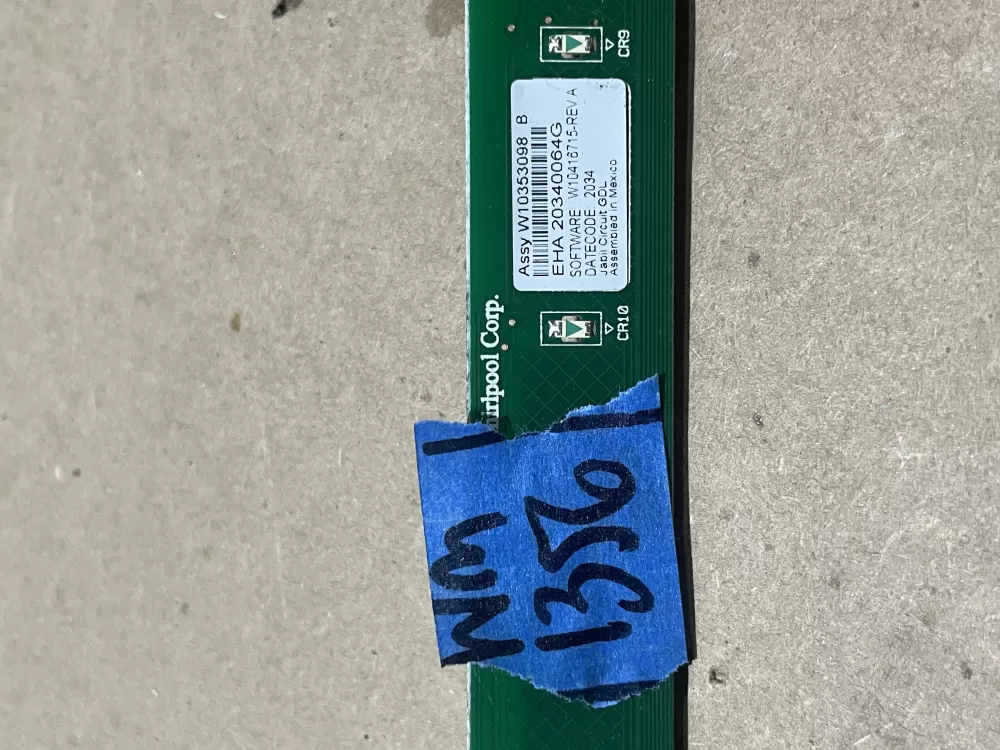 Kenmore W10353098 Dishwasher Control Board AZ78064 | Wm1356