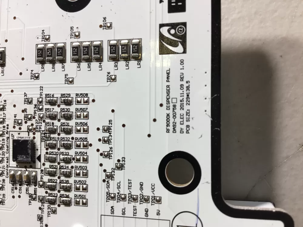 Samsung DA92-00758B Refrigerator Dispenser Display Module AZ46603 | NR1780