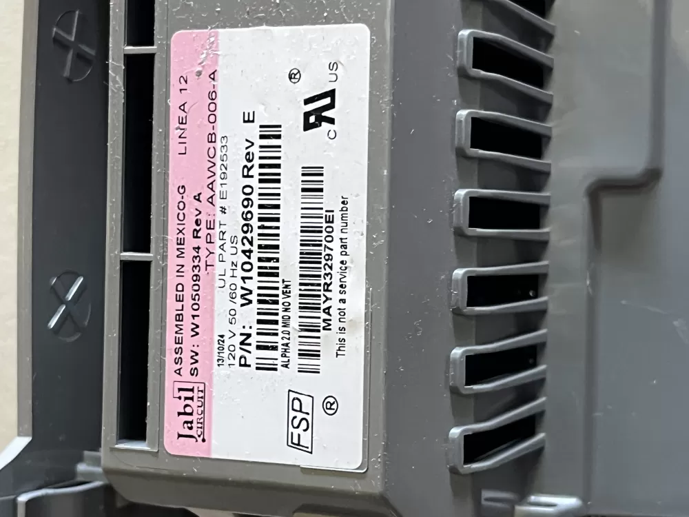 Whirlpool W10429690 W10422888 AP5650104 Washer Control Board AZ42921 | 127