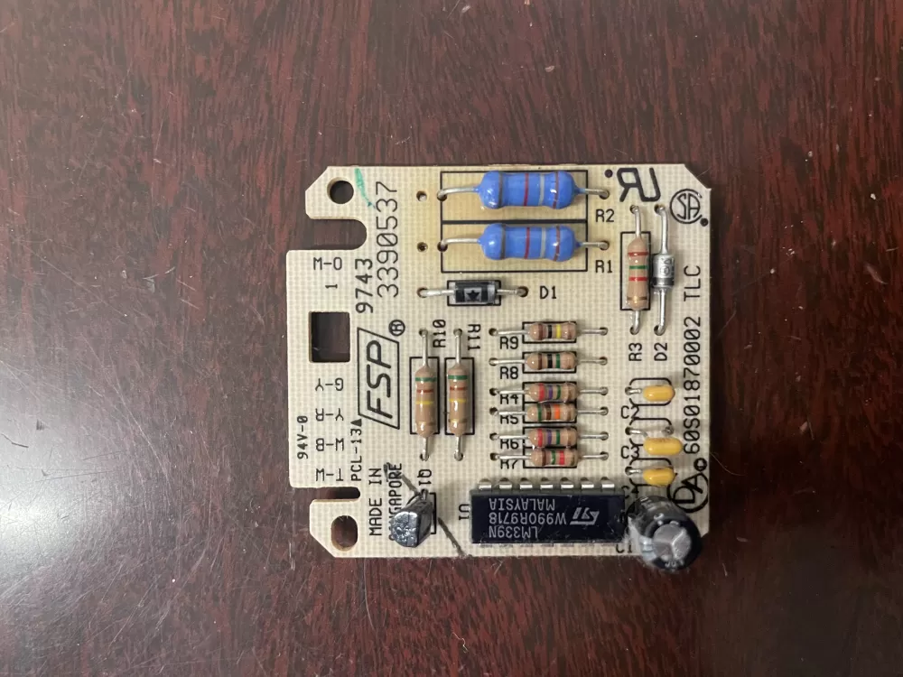 Whirlpool  KitchenAid  Kenmore  Maytag AP6022061  3390537  3390537R  3977407  8558178  8558178R  W10476828 Dryer Moisture Sensor Control Board