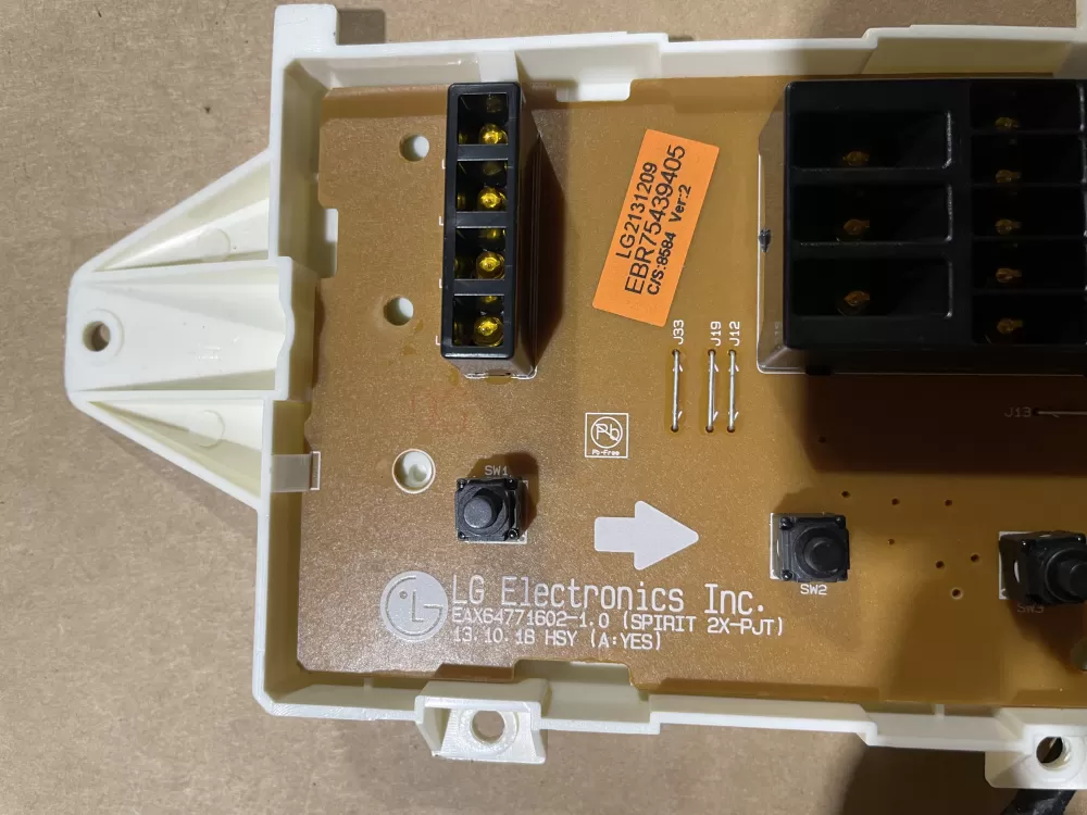 LG EBR75439405 Dryer Control Board Display AZ117866 | KM2176