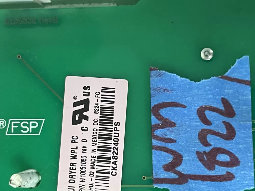 Whirlpool w10099600 Dryer Control Board Panel Interface AZ49933 | Wm1823