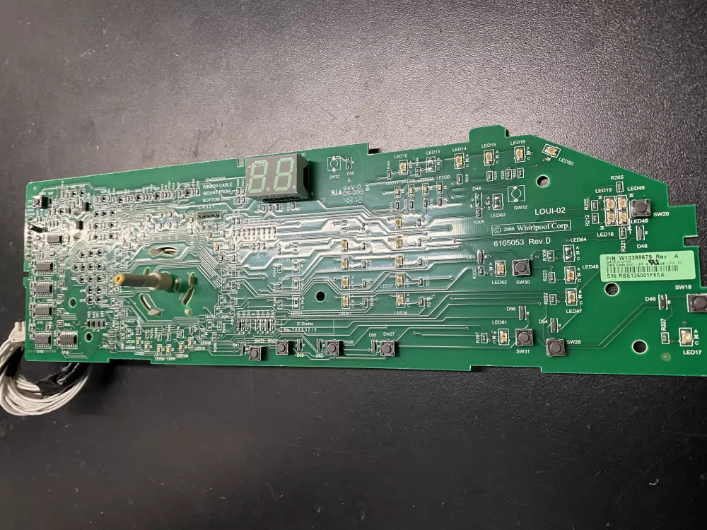 Whirlpool W10388679 W10388675 Dryer Control Board