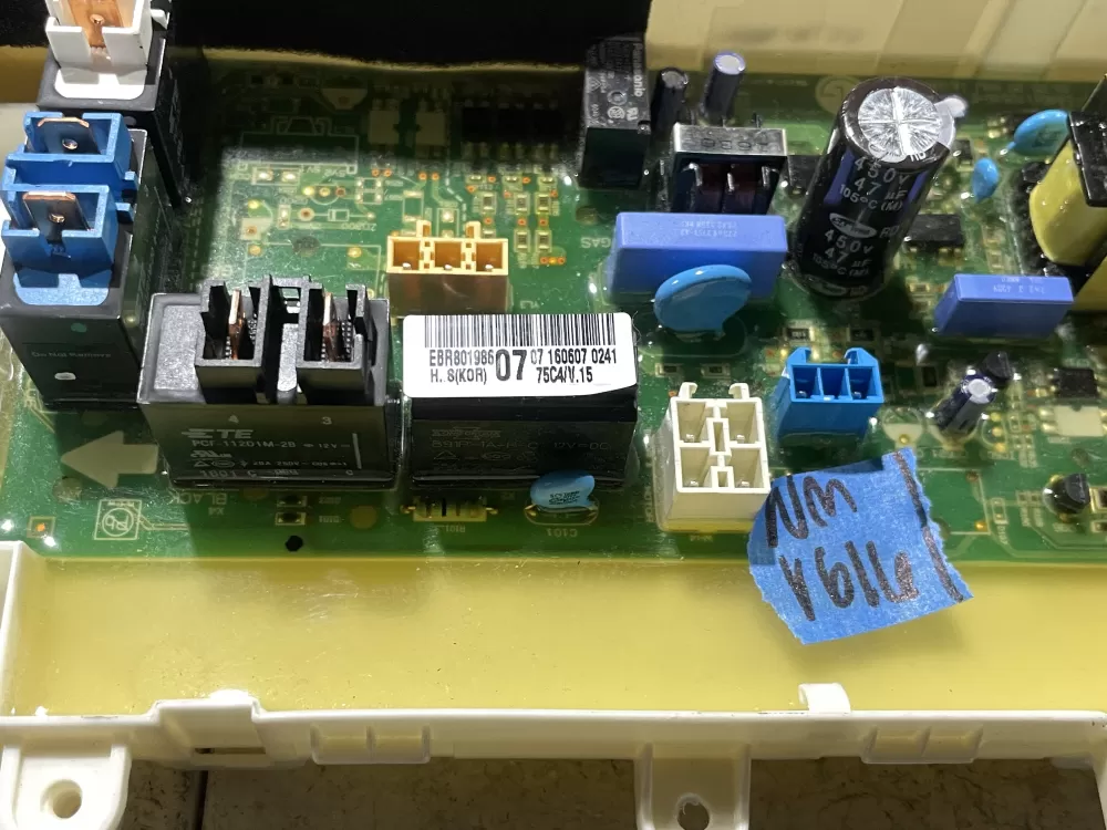 LG EBR80198607 Dryer Control Board AZ75546 | Wmv616