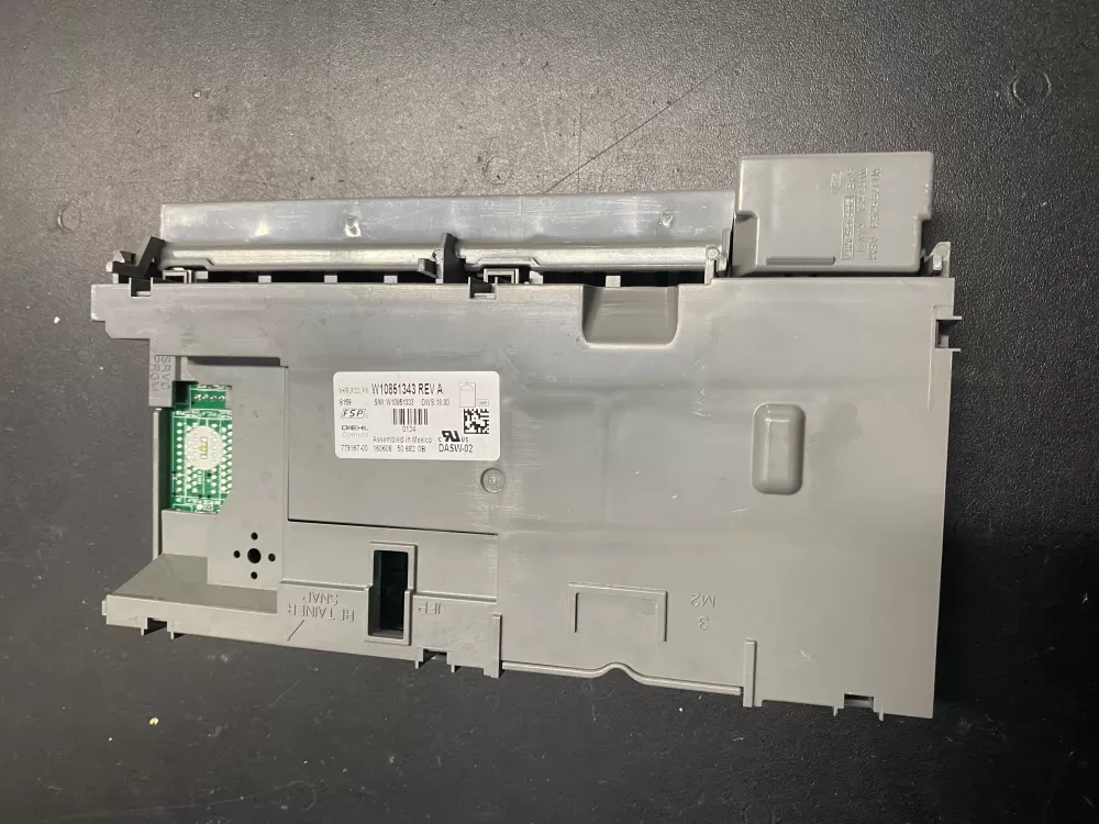 Whirlpool  Kenmore W10746418 W10782663 W10791027 W10833927 W10833930 W10851343 W10854221 PS11737961 W10746418 A Dishwasher Control Board