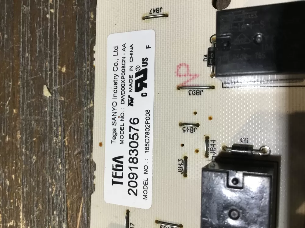 GE 165D7802P008 Dishwasher Control Board AZ60316 | NR2034