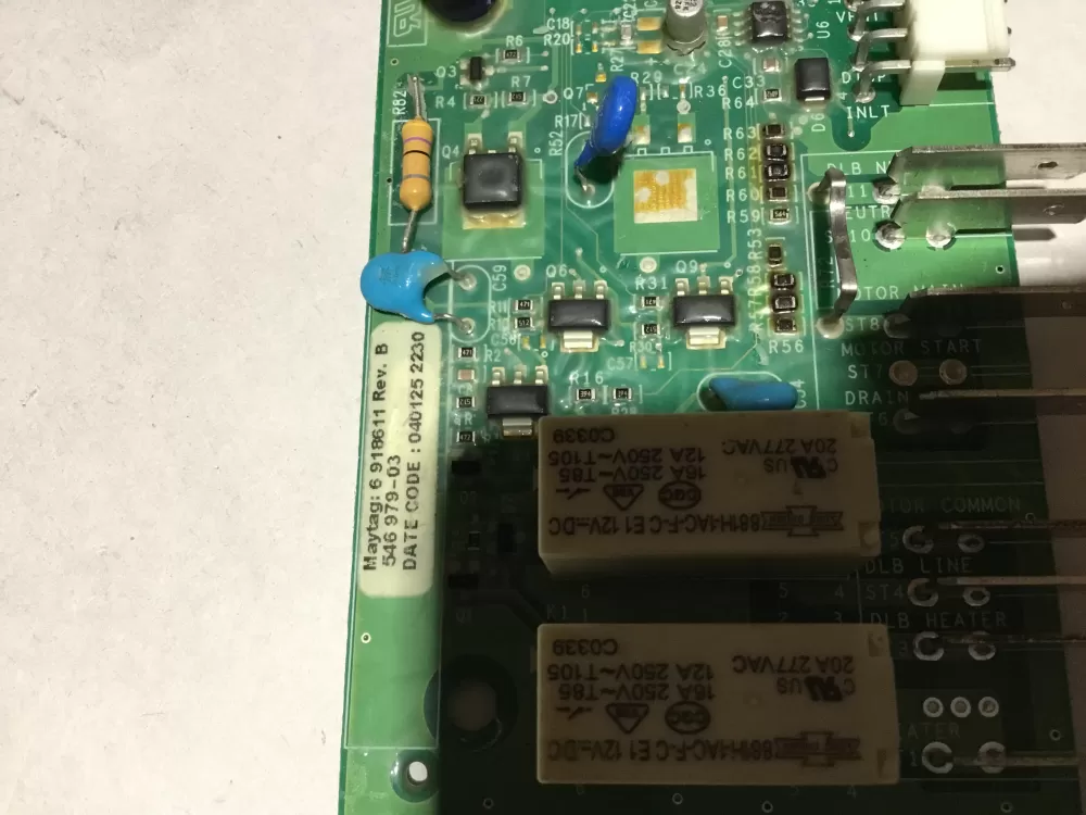 Whirlpool Maytag Amana Dishwasher Control Board 6 918611 Rev AZ160984 | BG221