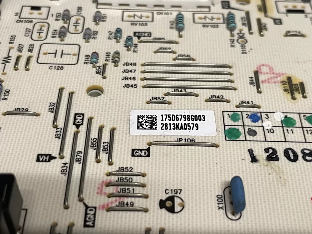 GE 175D6798G003 WE04M10008 3029211 Dryer Control Board AZ204403 | Wmv910