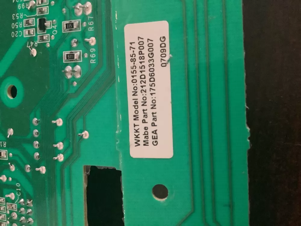 GE 175D6033G007 212D1518P007 WE4M418 Dryer Control Board AZ171578 | CG762