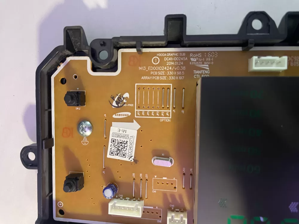 Samsung DC92 01647B Dryer Control Board AZ196302 | KMV655
