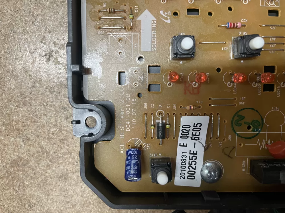 Samsung DC41 00119B Dryer Control Board AZ15850 | KMV353