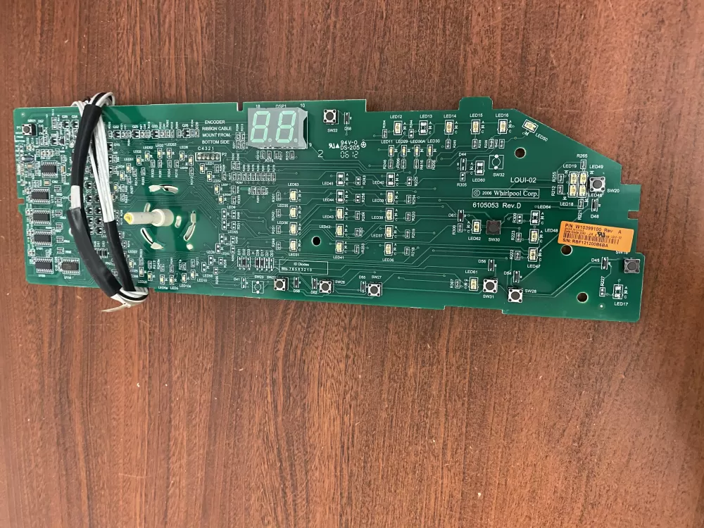 Whirlpool W10399100 W10296457 Washer Control Board