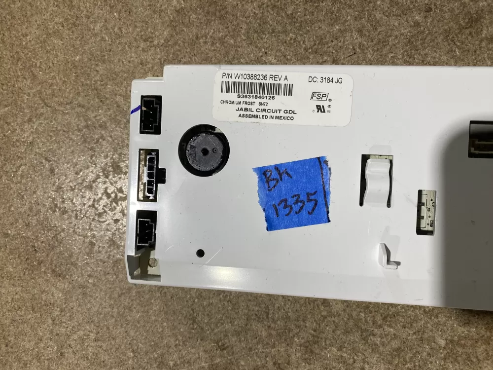 Whirlpool W10388236 Refrigerator Control Dispenser Board AZ69777 | BK1335