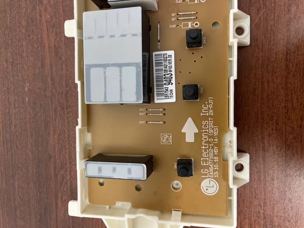 LG EBR75439403 Dryer Control Board