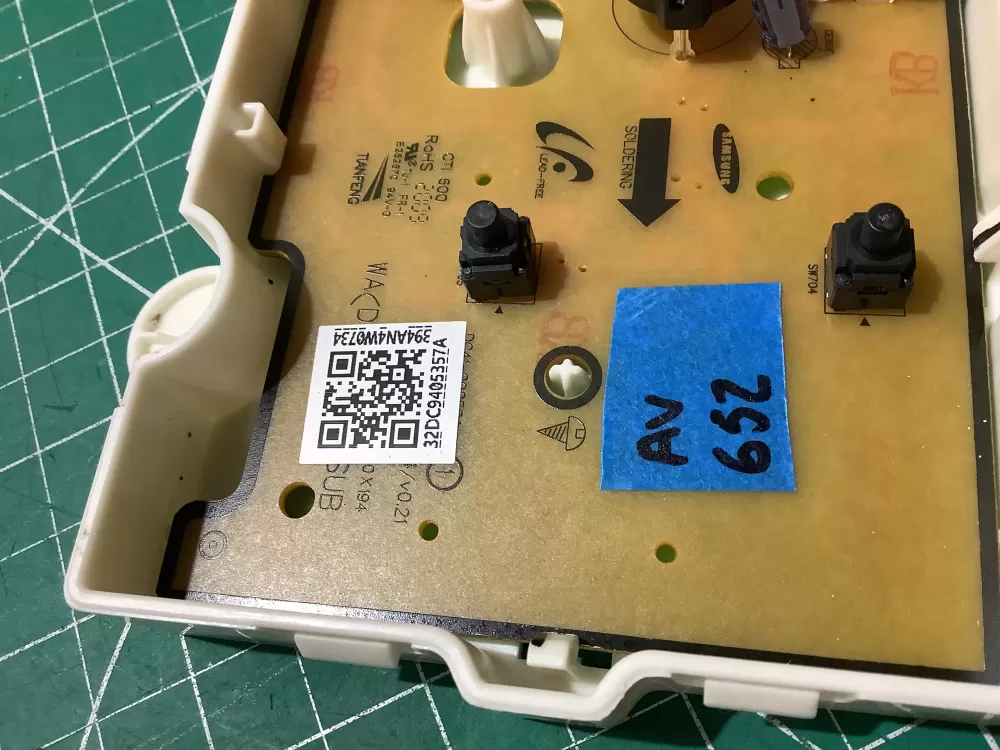 Samsung DC9405357A Dryer Control Board AZ188630 | AV652