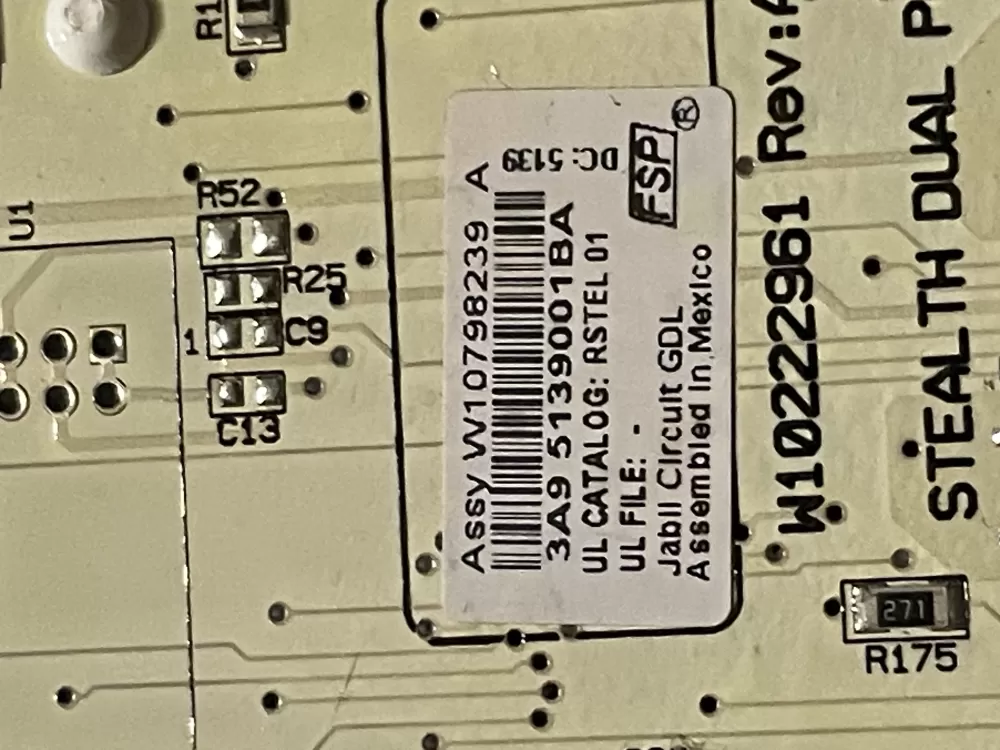 Whirlpool W10798239 W10222961 Refrigerator Display Control Board AZ29484 | WM310