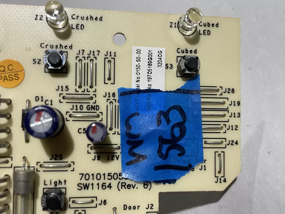GE 197D5189G001 Refrigerator Control Board AZ188879 | Wm1563