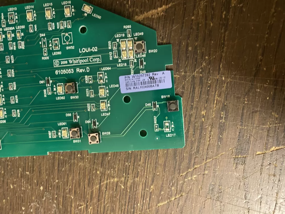 Whirlpool W10297392 WPW10298625 PD00032762 W10298625 4444413 AP6019049 PS11752353 EAP11752353 Dryer Control Board