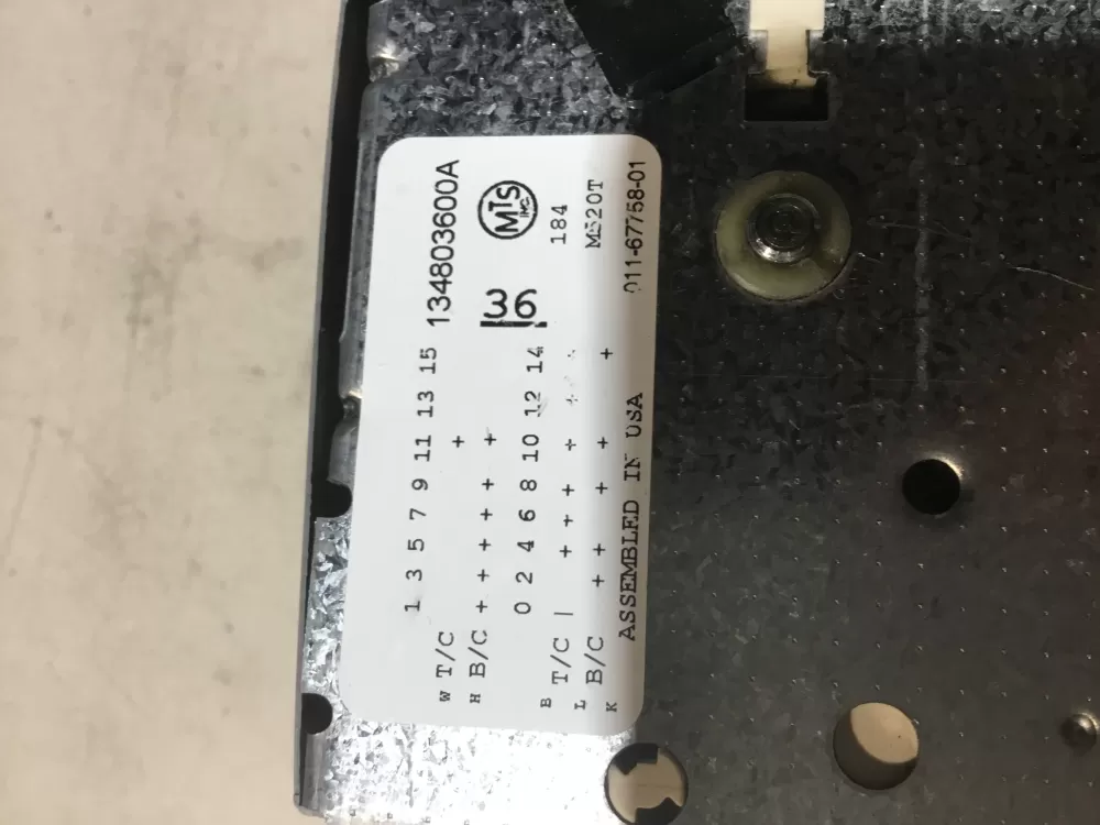 Frigidaire 134803600A Washer Timer AZ48845 | NR1793