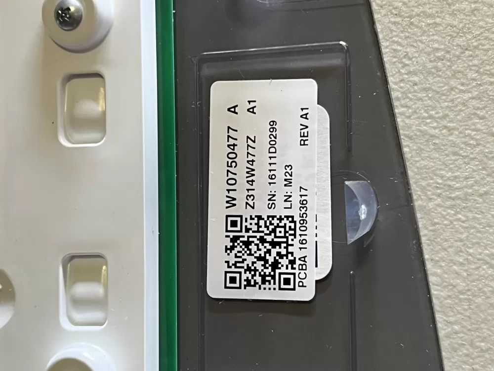 Whirlpool W10750477 Washer Control Board Interface Panel AZ44830 | JTV379