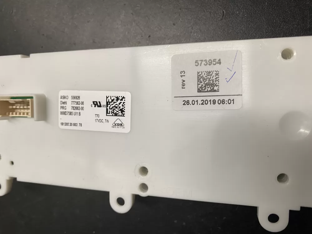GORENJE Asko WMD7585 UI 1 Control Board Panel Console Display AZ19050 | BKV53