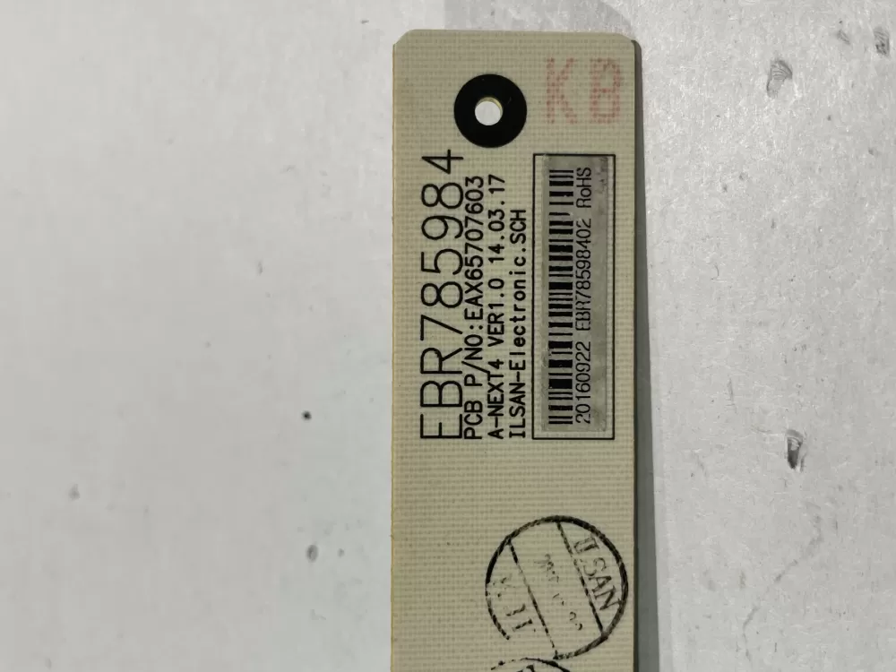LG REFRIGERATOR CONTROL/DISPLAY BOARD PART # EBR78598402 AZ179960 | Wm386