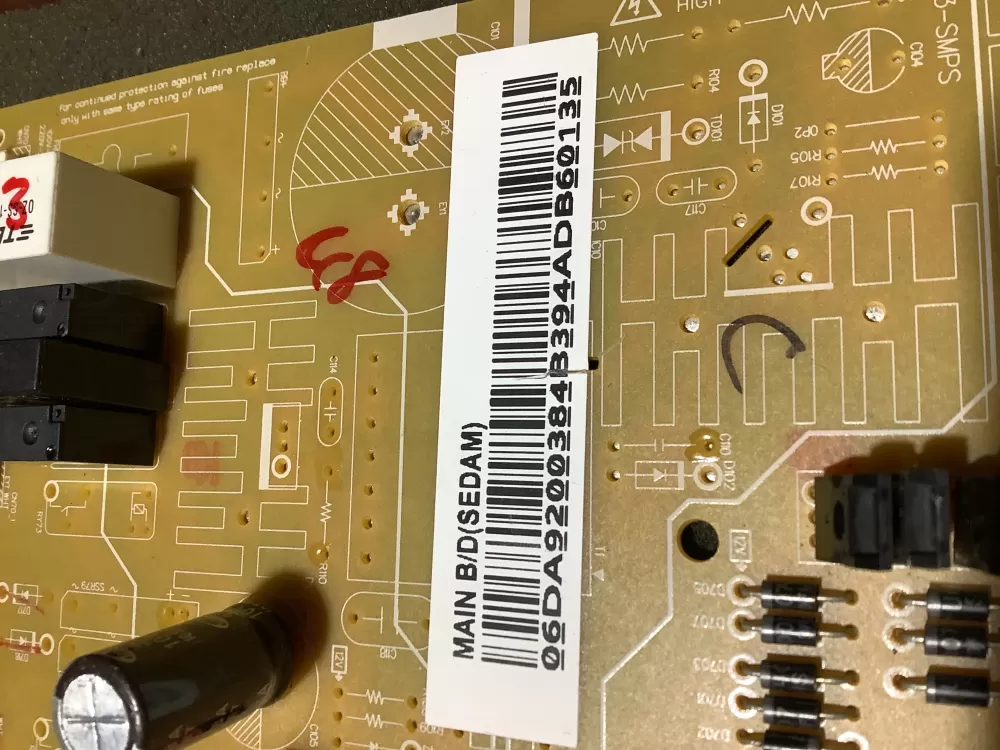 Samsung DA92-00384B DA41-00750B Refrigerator Control Board AZ123867 | NR2256
