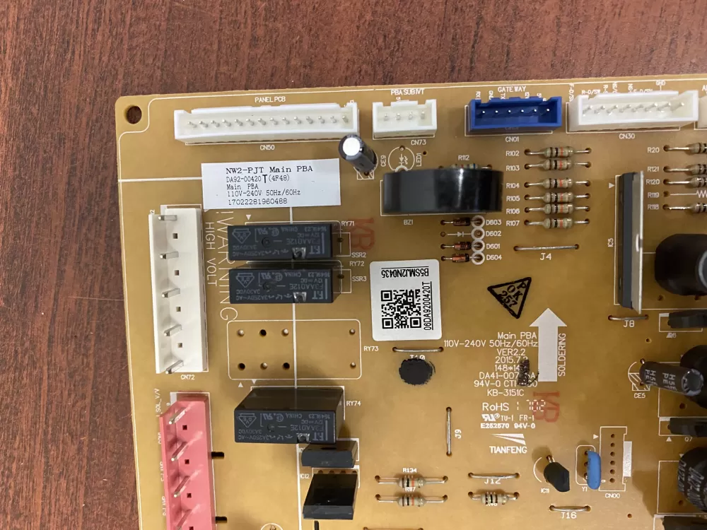 Samsung DA92 00420T DA9200420T Refrigerator Control Board AZ42760 | BK1742