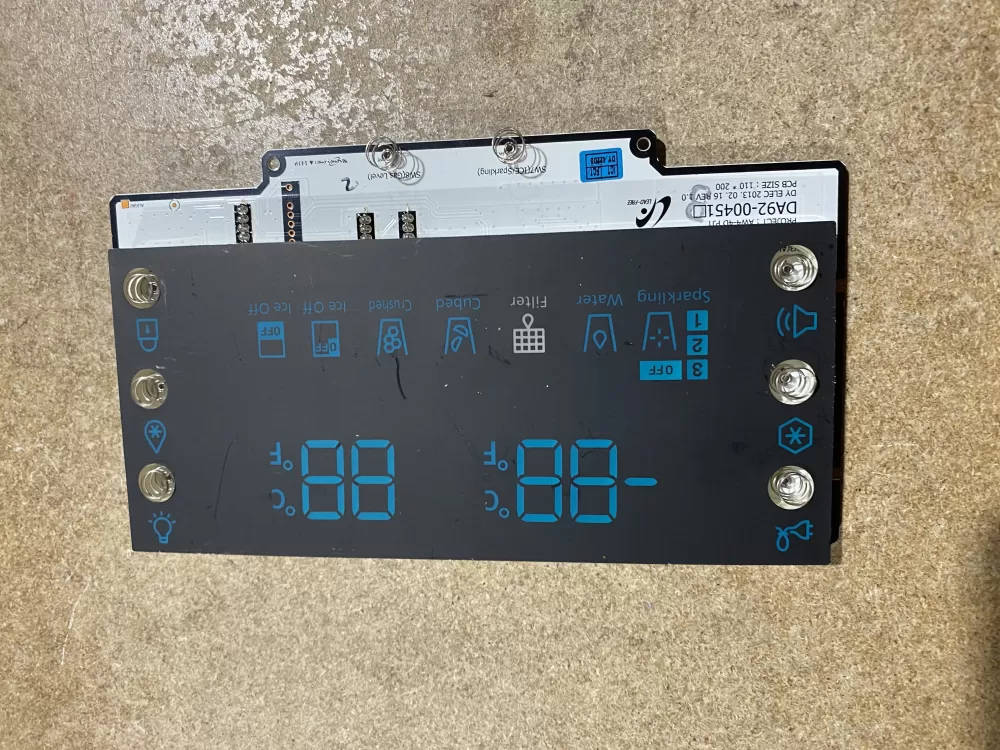 Samsung DA92-00451B Refrigerator Control Board Dispenser